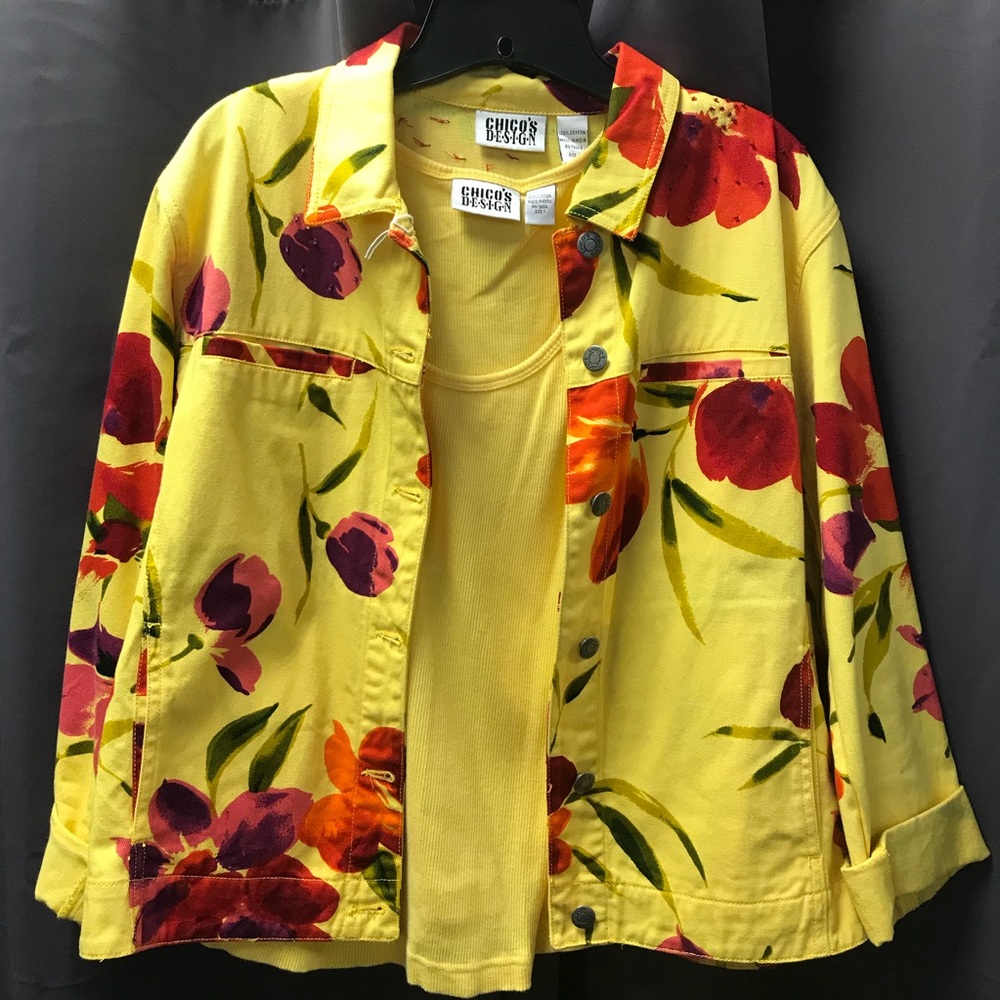 Chico’s Designs jacket and matching tank top